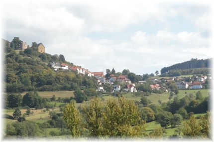 View of Schwarzenfels from Mottgers Church.